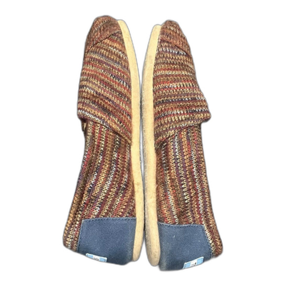 TOMS Brown Knit Fleece‎ Lined Classic Slip On - Picture 5 of 8
